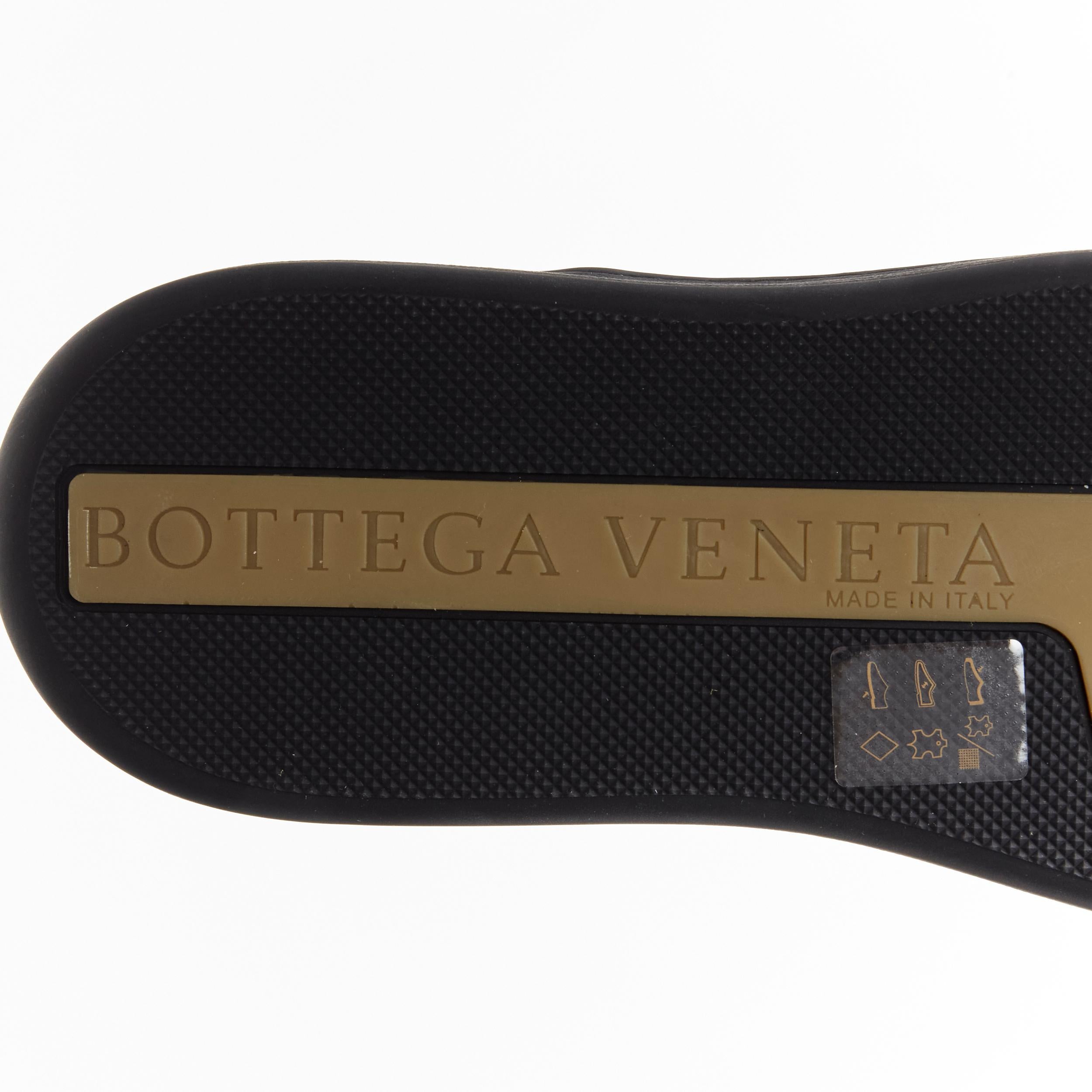 new BOTTEGA VENETA Maxi Intrecciato black woven leather slip on EU43.5 US10.5 4