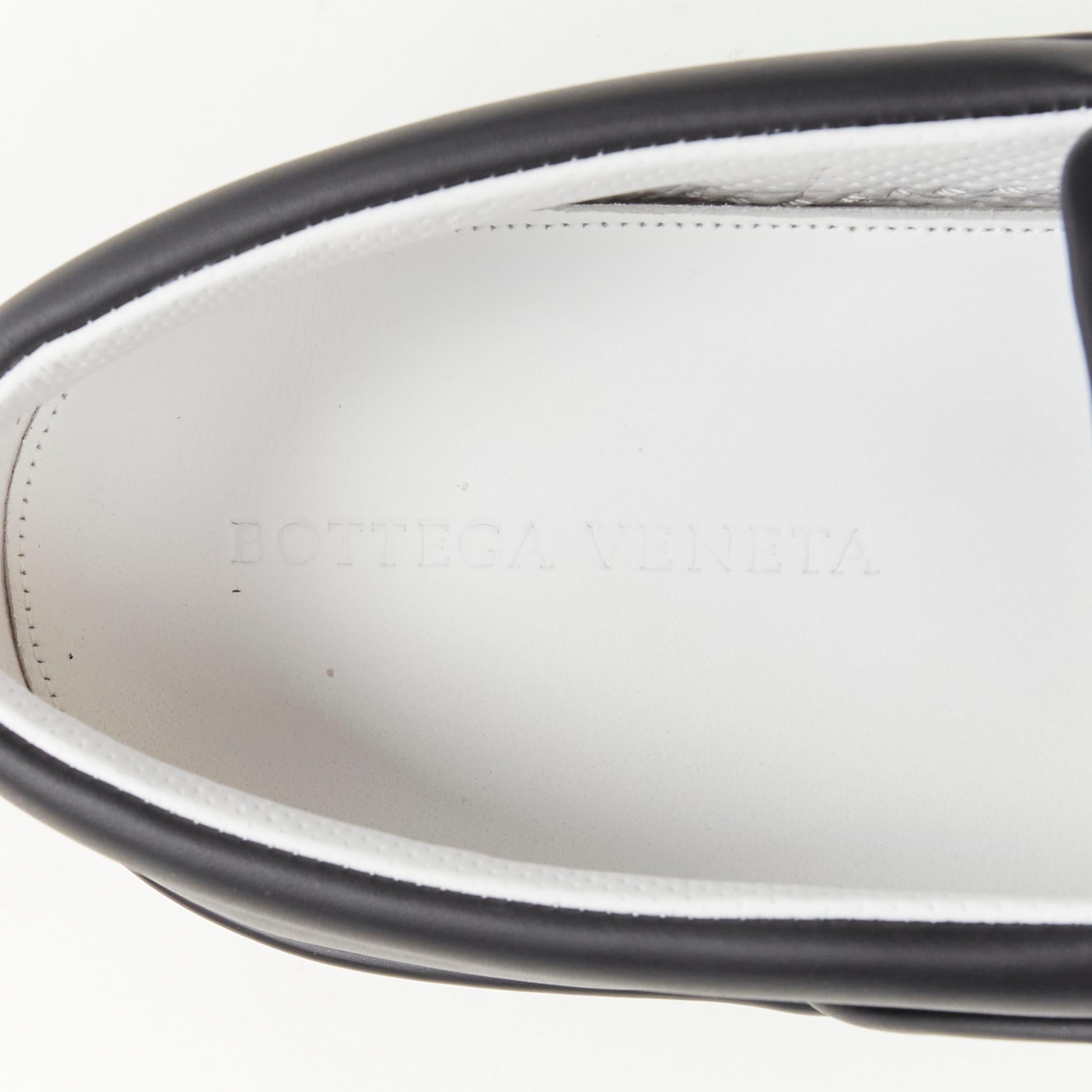 new BOTTEGA VENETA Maxi Intrecciato black woven leather slip on EU43.5 US10.5 3