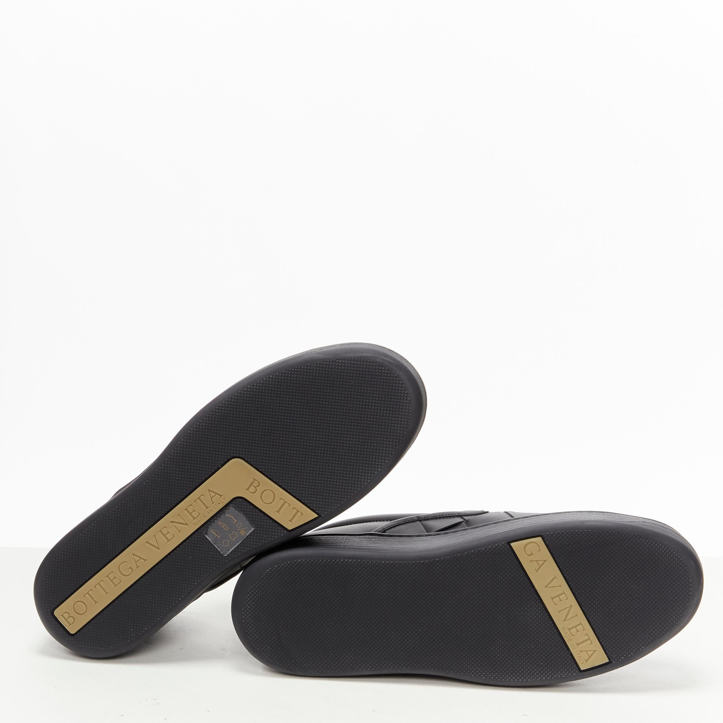 new BOTTEGA VENETA Maxi Intrecciato black woven leather slip on shoes EU44 US11 3