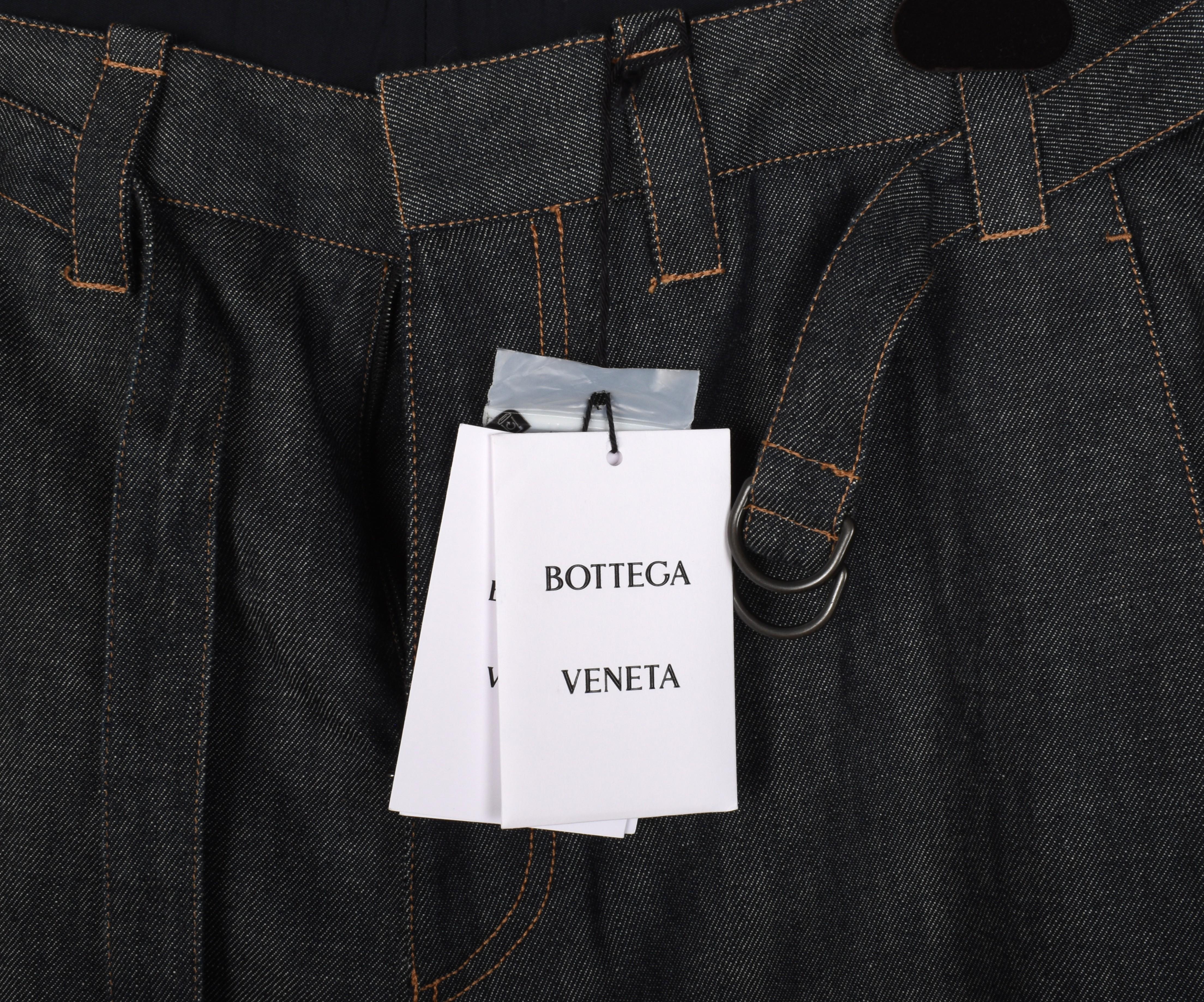 Men's New Bottega Veneta Men Jeans Raw Wide Leg Denim Size IT46/L, S1439 For Sale