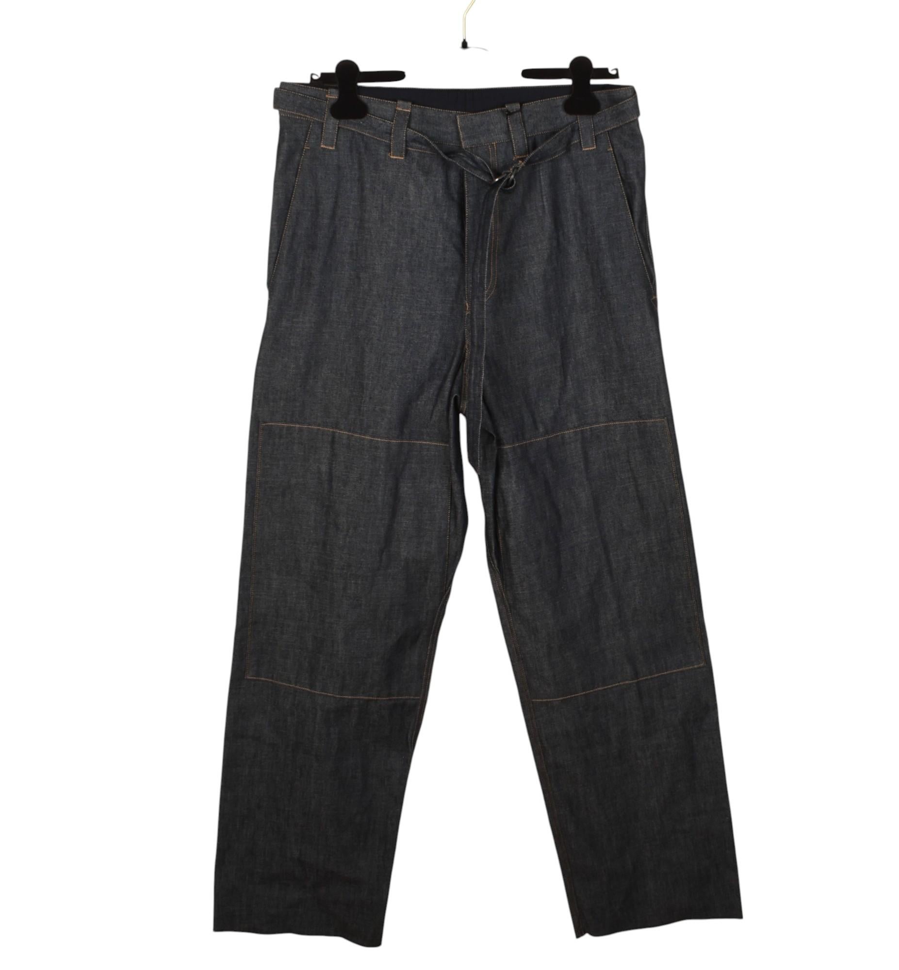 New Bottega Veneta Men Jeans Raw Wide Leg Denim Size IT46/L, S1439 For Sale 4