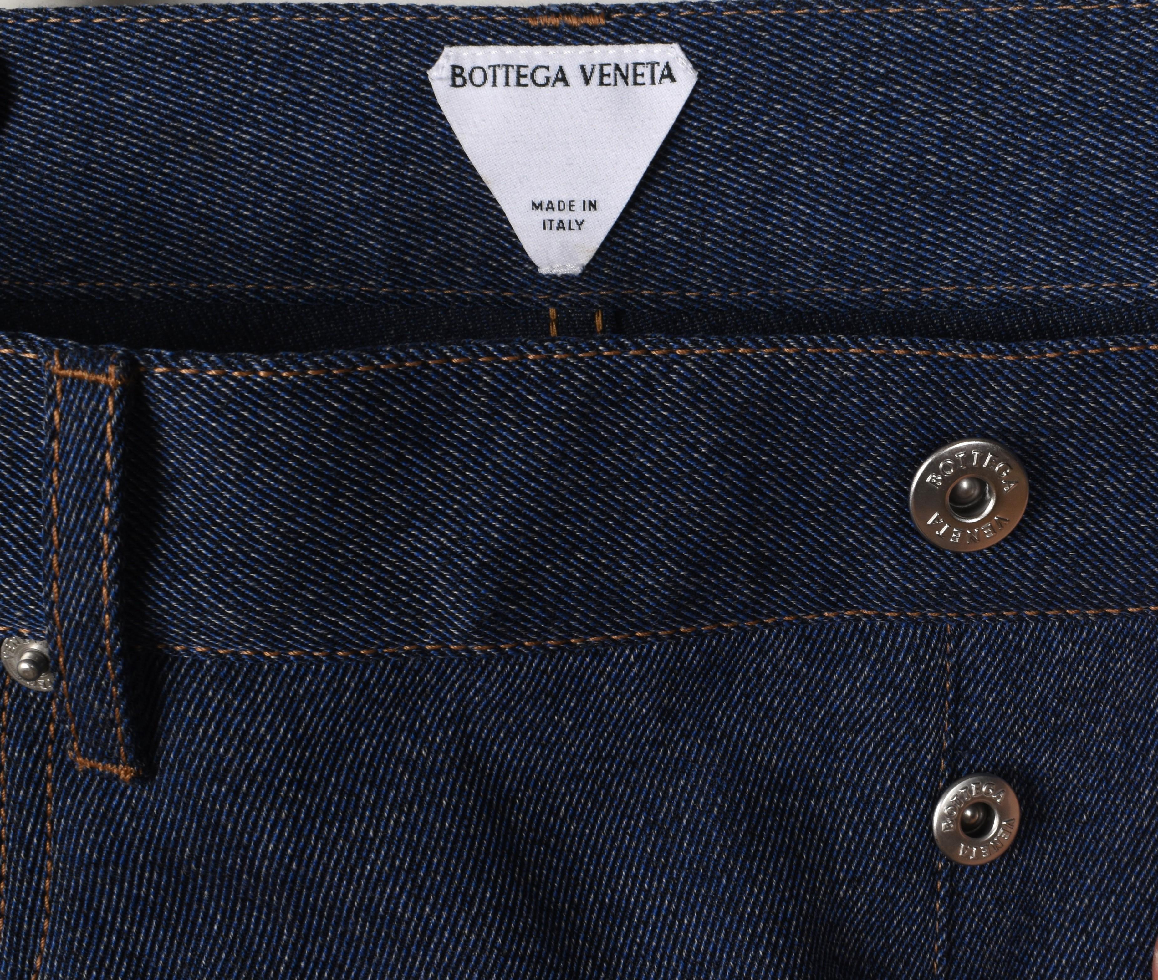 New Bottega Veneta Men Jeans Wide Leg Denim Size 52/Large, S1440 For Sale 2