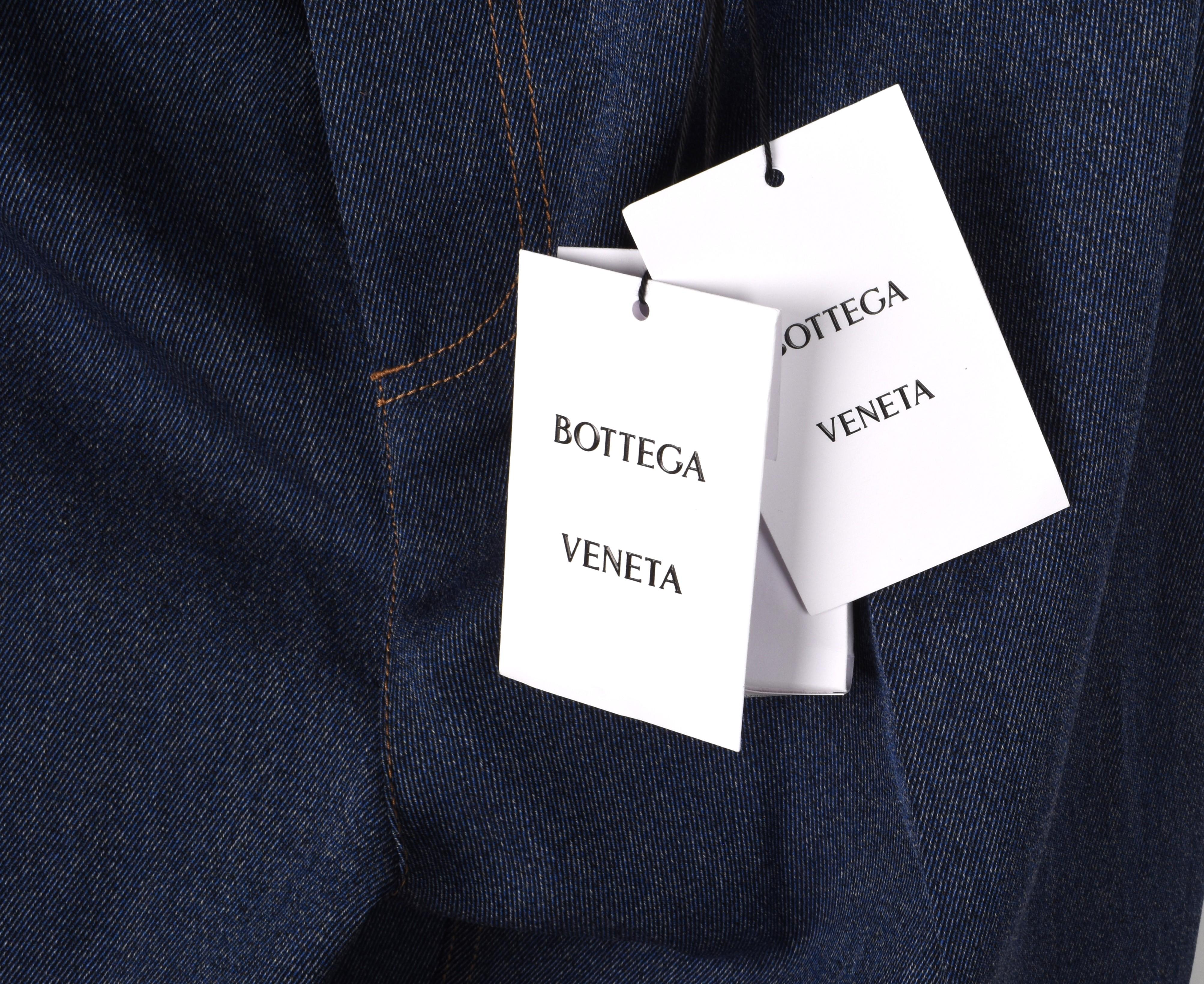 New Bottega Veneta Men Jeans Wide Leg Denim Size 52/Large, S1440 For Sale 4