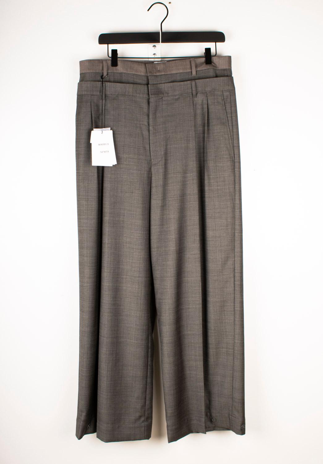 New Bottega Veneta Men Pants Double Waist Relaxed Loose Fit Size IT48-M, S1493 For Sale