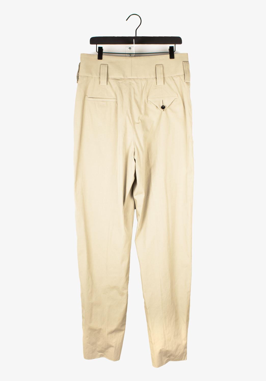 Beige New Bottega Veneta Men Pants Relaxed Fit High Waist Size IT48/M-L, S1494 For Sale