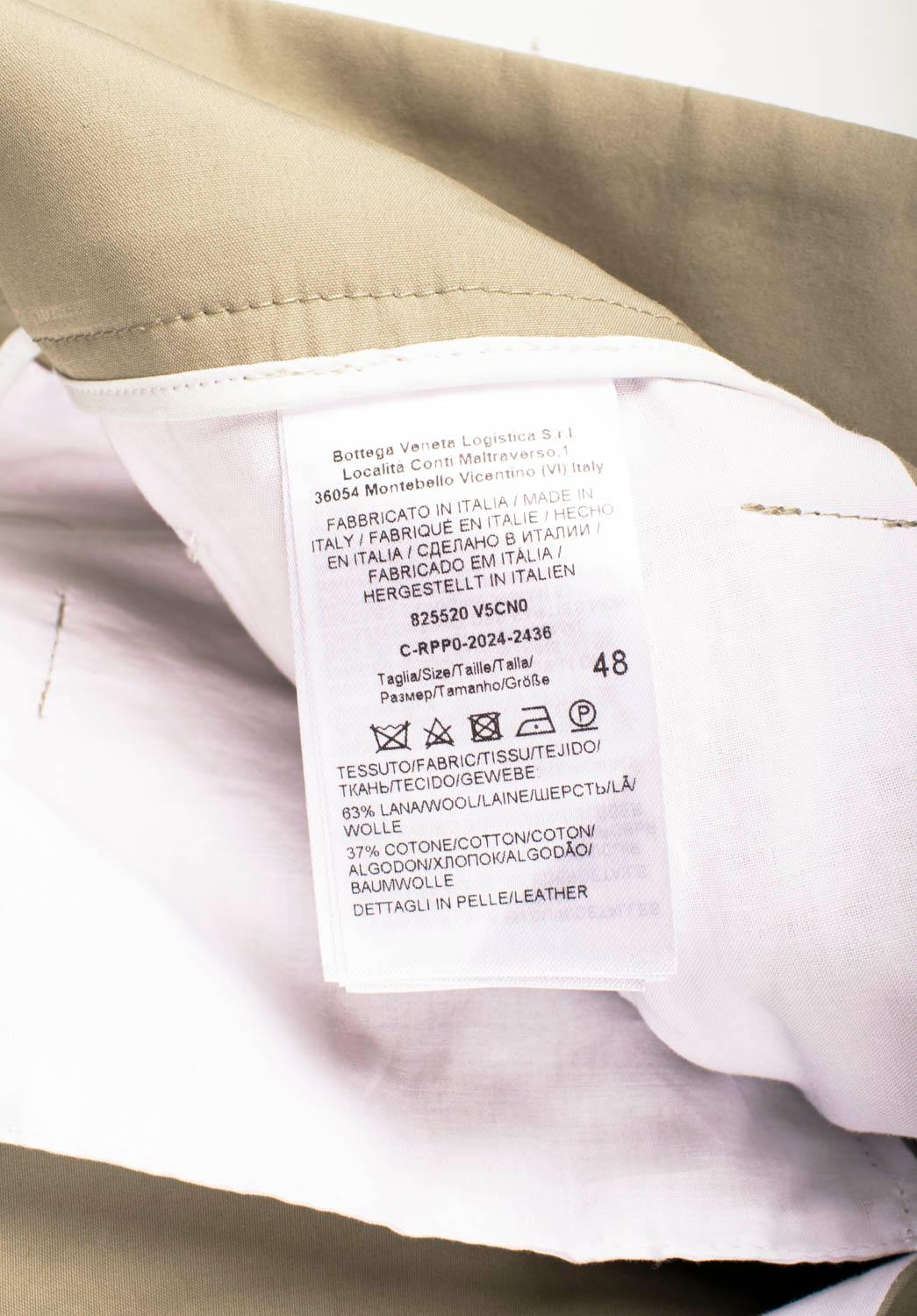 New Bottega Veneta Men Pants Relaxed Fit High Waist Size IT48/M-L, S1494 For Sale 2