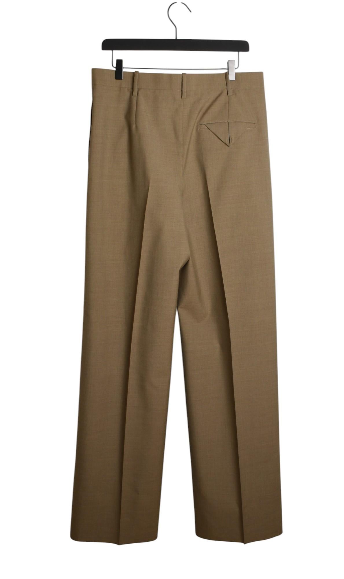 Nuevo Pantalón Bottega Veneta Hombre Pernera Ancha, Altura 44 cm Talla IT48/Grande, S1444 Marrón en venta