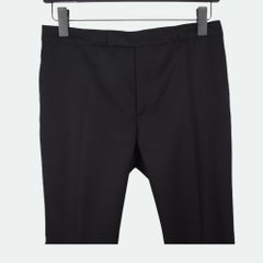 New Bottega Veneta Men's Flared Black Wool Pants IT46-W30