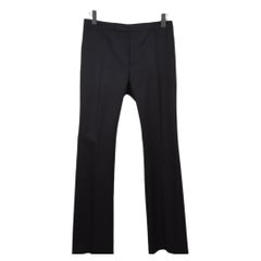 New Bottega Veneta Men's Flared Black Wool Pants IT46-W30