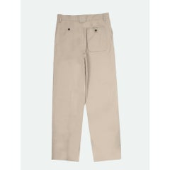 New Bottega Veneta Men's Sand Wool Cotton Blend Casual Trousers Size IT48