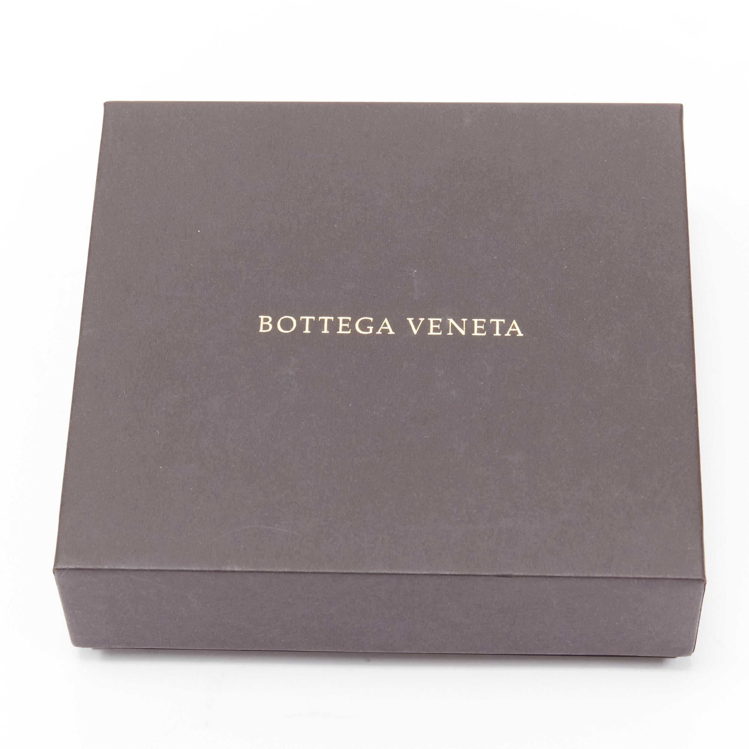 new BOTTEGA VENETA red pink intrecciato woven trifold two tone flap zip wallet 3