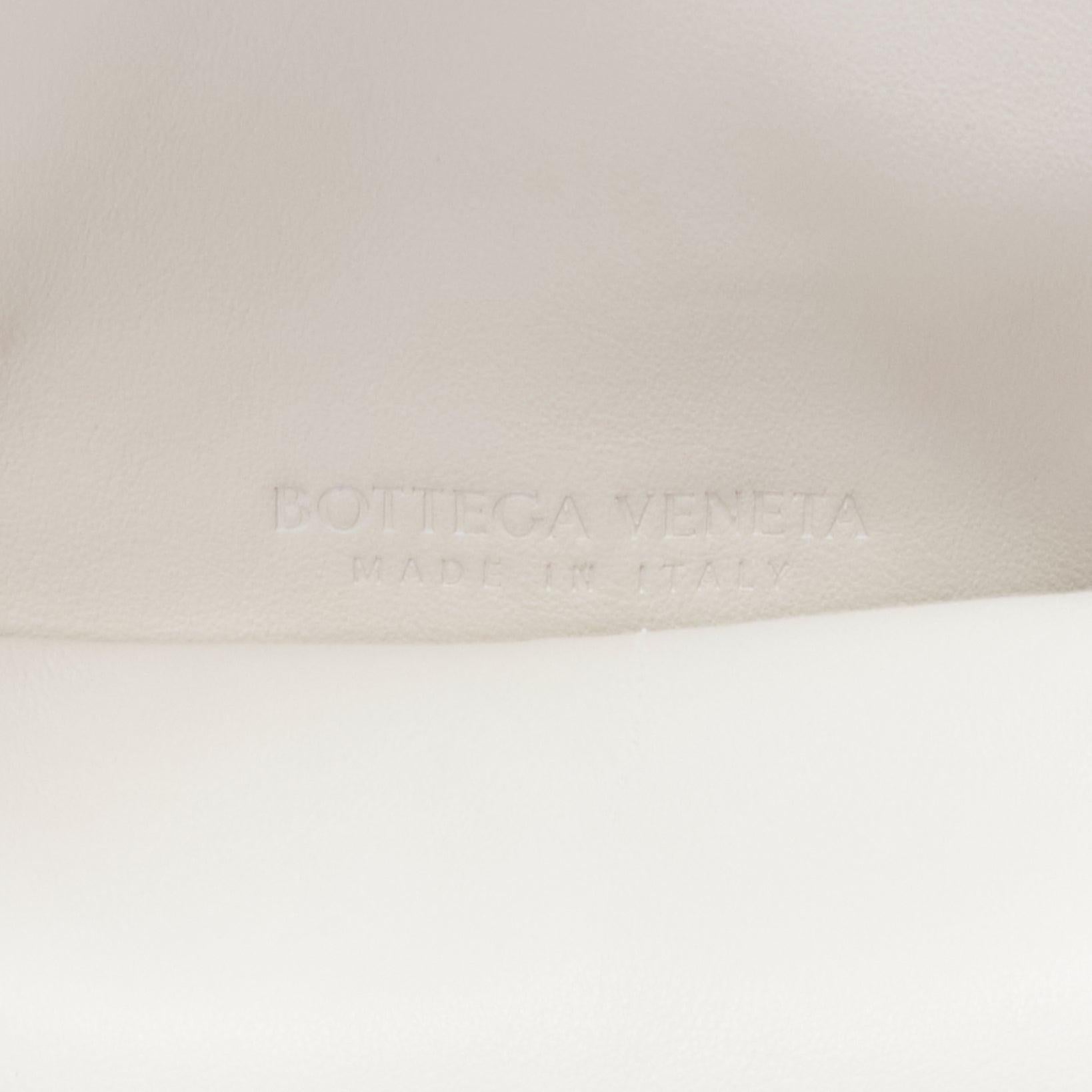 new BOTTEGA VENETA Trine white triangle foldover dumpling clutch bag For Sale 5