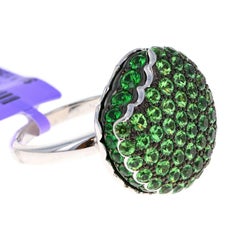 Boucheron White Gold Tentation Macaron Tsavorite Garnet Ring