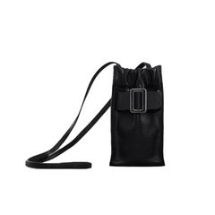 New Boyy Black Phone Scrunchy Soft Leather Crossbody Bag