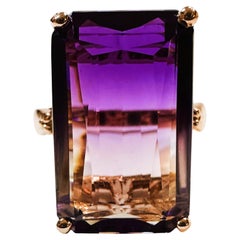 New Brazilian 18.75 ct Bi-Color Ametrine Rose Gold Plated Sterling Ring