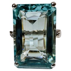 New Brazilian 19.90 Arctic Blue Solitaire Aquamarine Sterling Ring