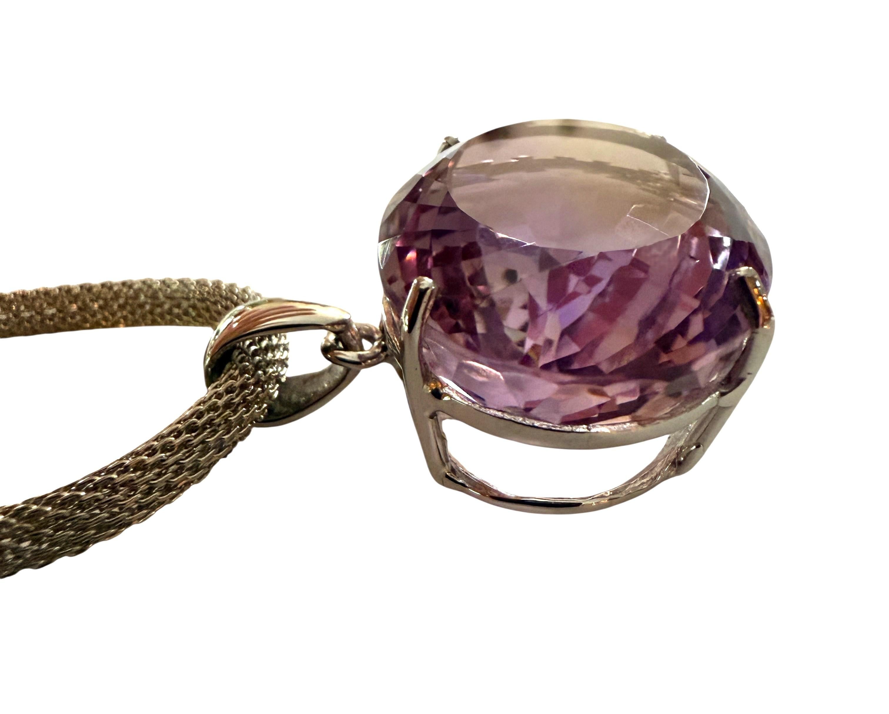 Neue brasilianische 51 Karat lila Ametrin Sterling-Anhänger auf 19