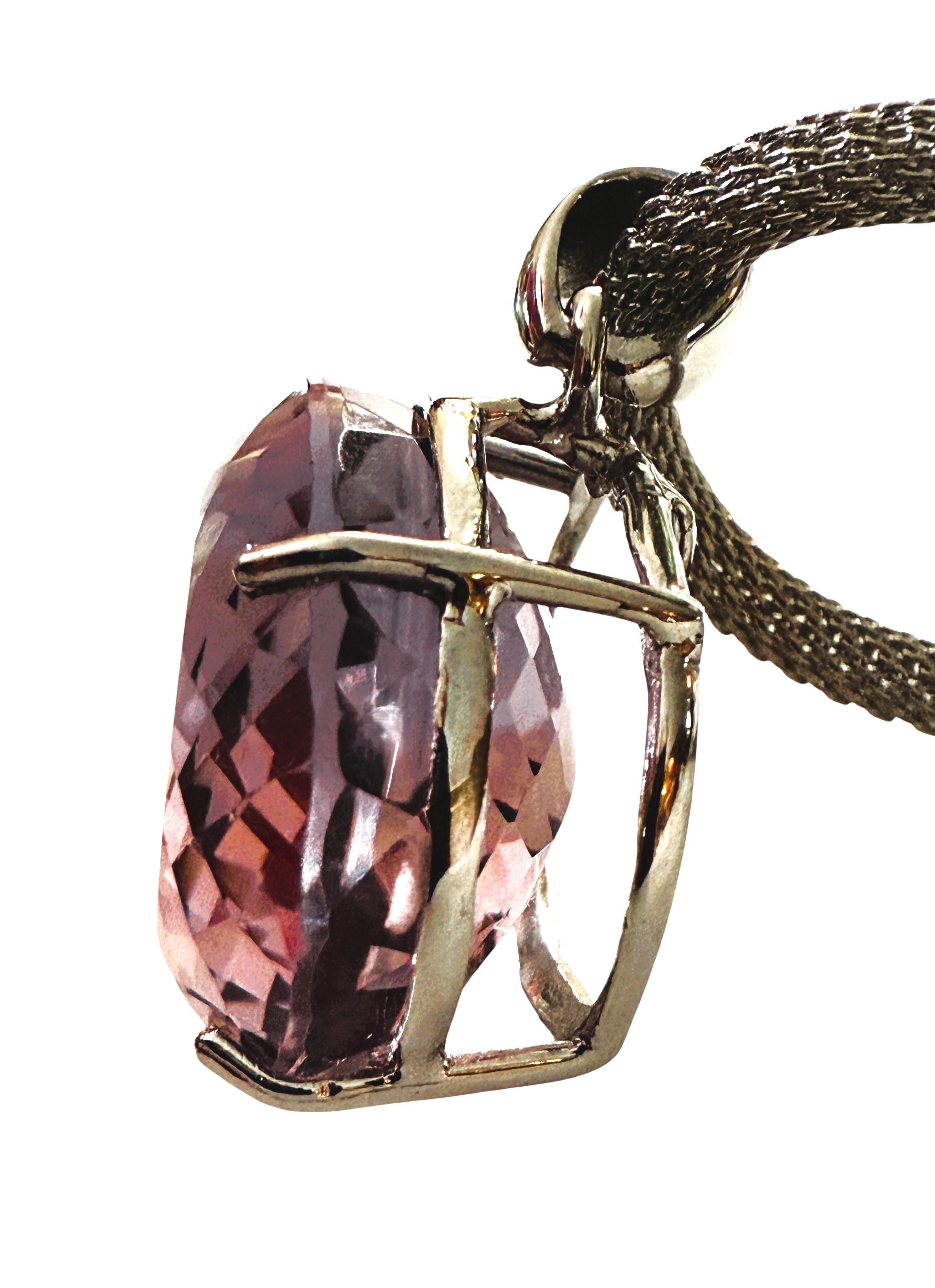 Neue brasilianische 51 Karat lila Ametrin Sterling-Anhänger auf 19