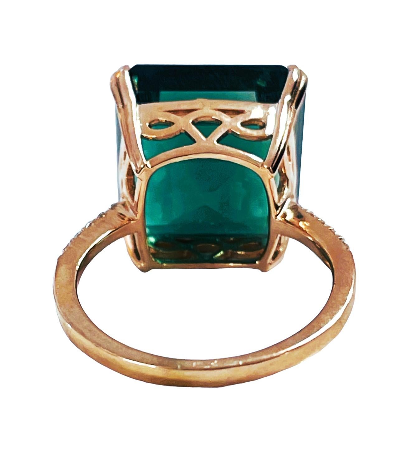 Neuer brasilianischer IF 11,90 Karat Waldgrüner Granat & Saphir Rgold Sterling Ring im Zustand „Neu“ in Eagan, MN