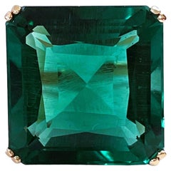 Neuer brasilianischer IF 11,90 Karat Waldgrüner Granat & Saphir Rgold Sterling Ring