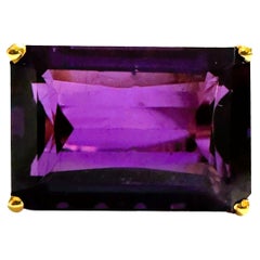 what does 14 karat gold filled mean New Brazilian IF 14 Carat Purple Blue Amethyst Yellow Gold Plated Ring