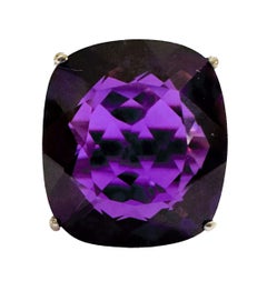 New Brazilian IF 15.0 ct Purple Blue Amethyst Sterling Ring