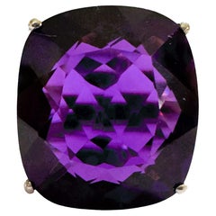 New Brazilian IF 15.0 ct Purple Blue Amethyst Sterling Ring