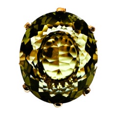 New Brazilian IF 16.1 ct Forest Green Amethyst & Sapp RGold Plated Sterling Ring
