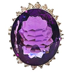 New Brazilian "Inclusion Free"  Color Changing Amethyst & Sapphire Sterling Ring