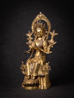 New Bronze Nepali Maitreya Buddha statue in Dharmachakra Mudra