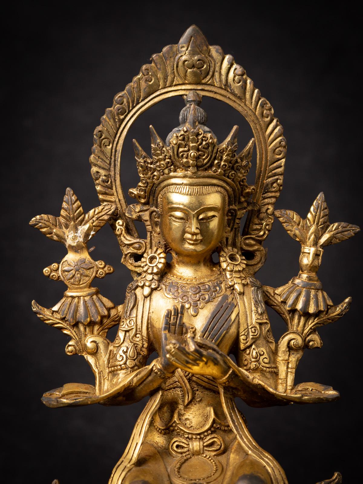 New Bronze Nepali Maitreya Buddha Statue - Originalbuddhas 8