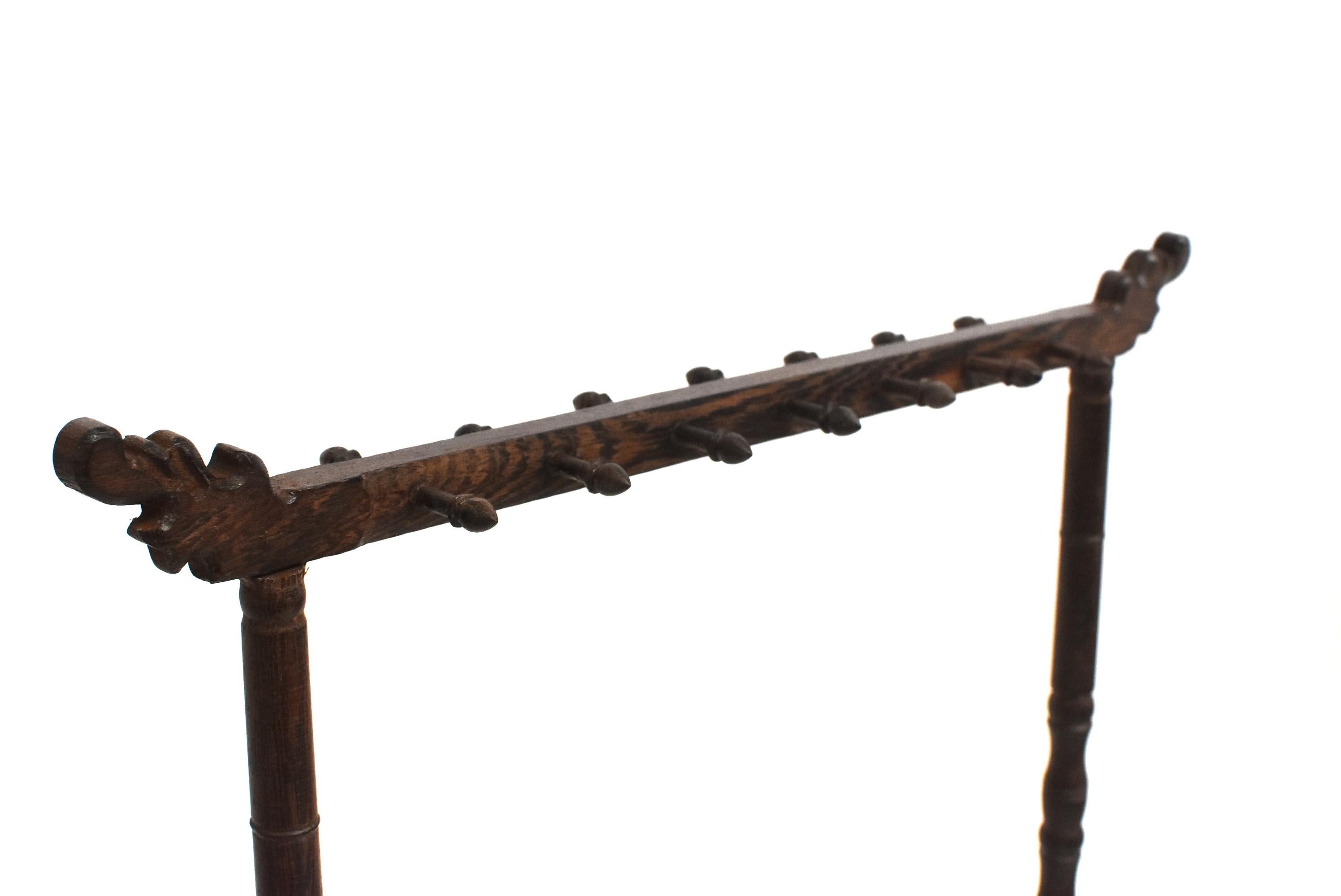 New Brush Stand Solid Wenge Wood Large Holds 16 en vente 11