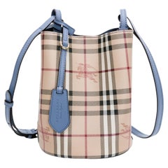 Burberry Bucket Haymarket Check Crossbody Bag