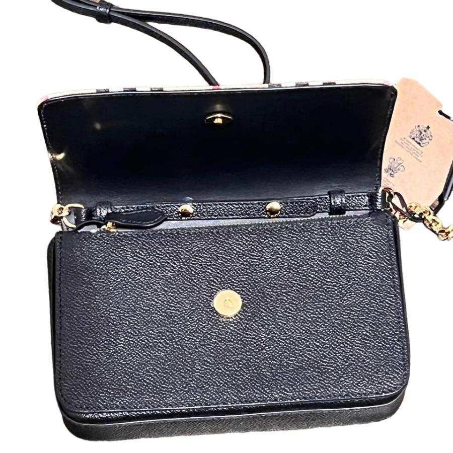 NEW Burberry Black Haymarket Check Leather Crossbody Bag For Sale 8