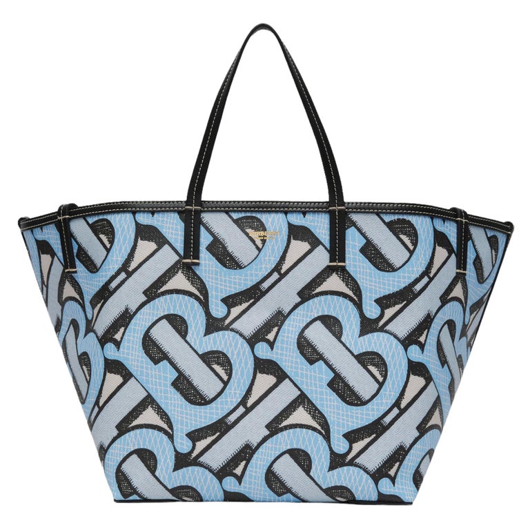 Burberry tote bag blue online