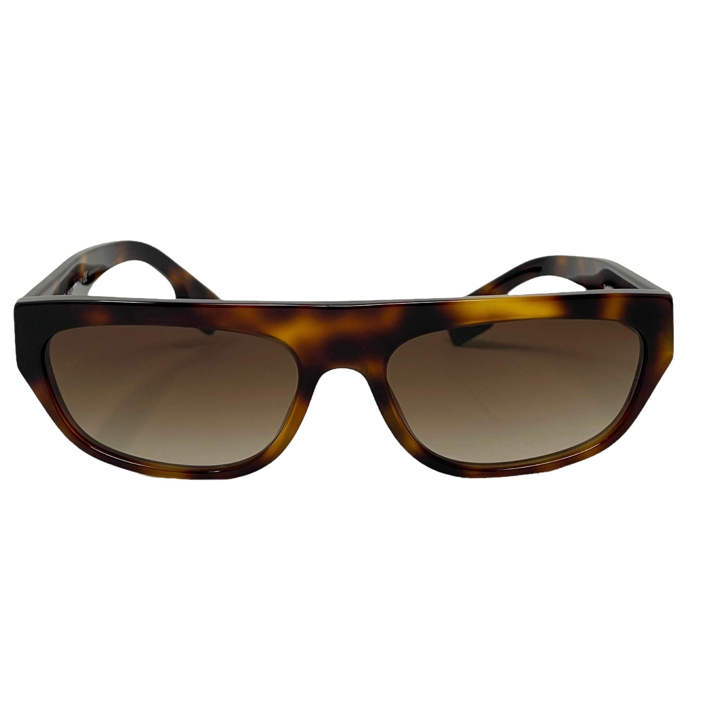 Women's or Men's NEW Burberry Brown Havana Frame Brown Lens Rectangular Sunglasses For Sale
