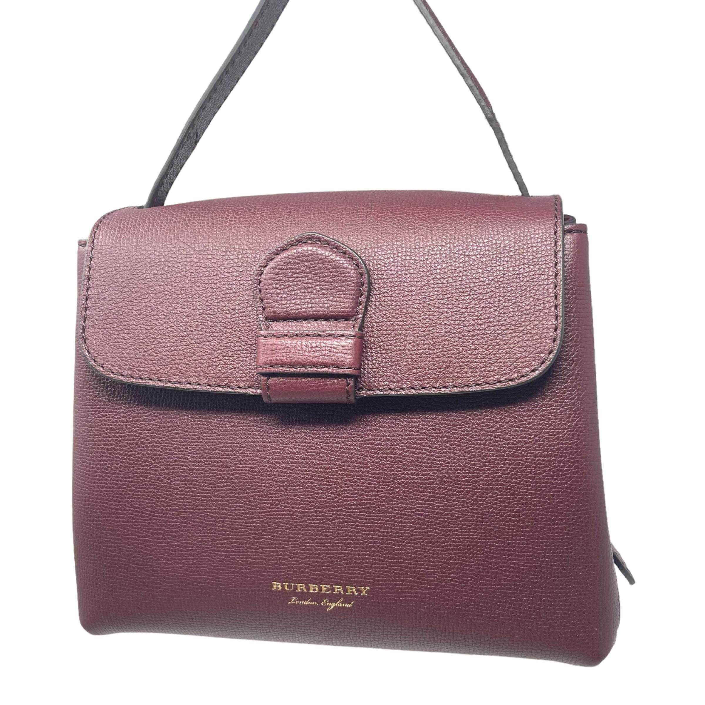 NEW Burberry Burgundy Small Camberley House Check Leather Crossbody Bag 1