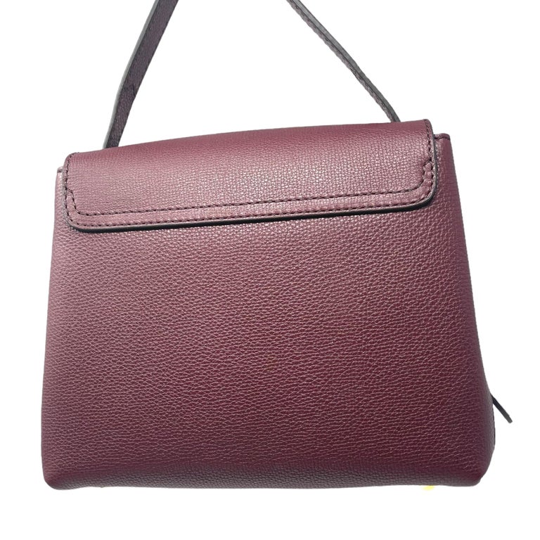 NEW Burberry Burgundy Small Camberley House Check Leather