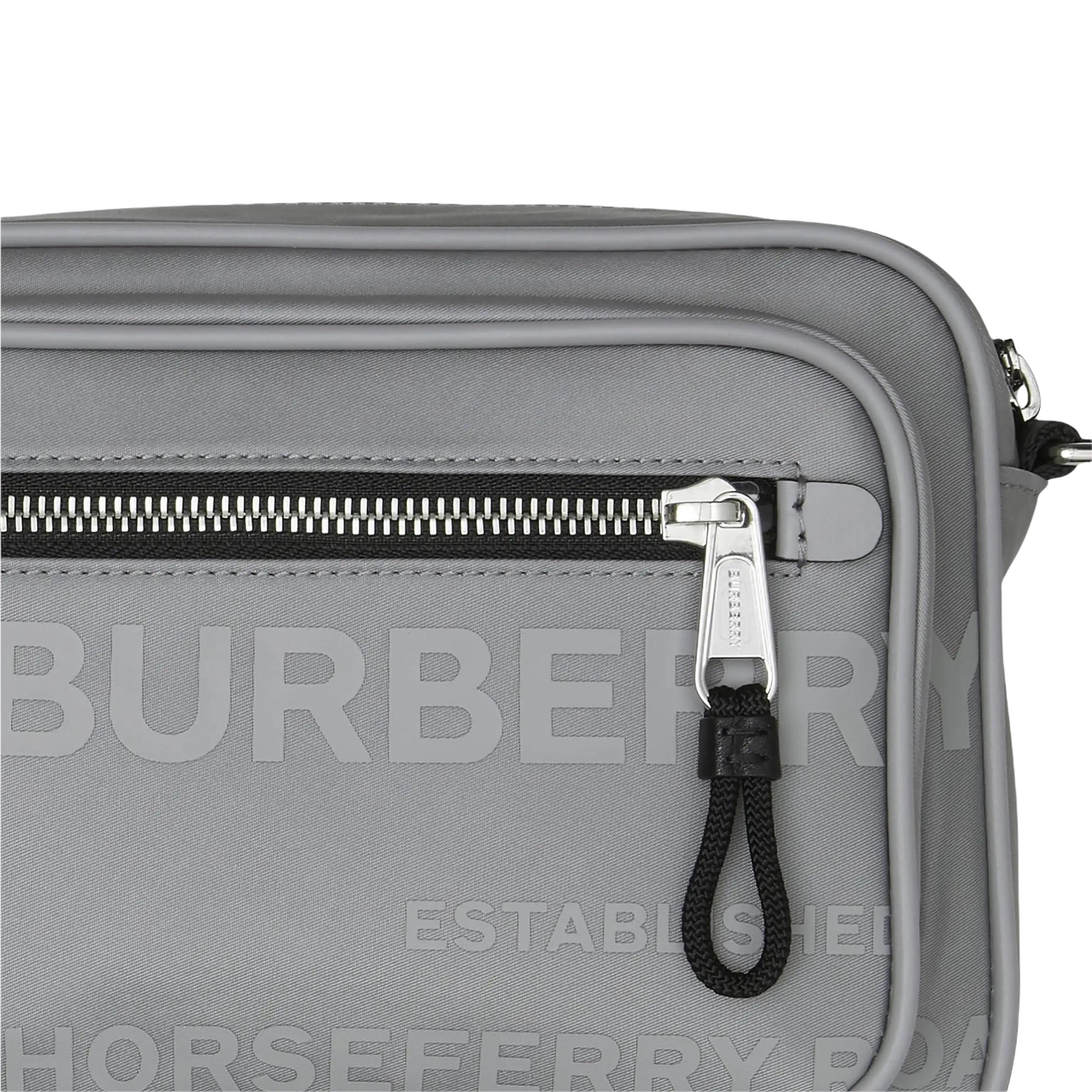 NEW Burberry Gray Horseferry Print Econyl Crossbody Bag 5