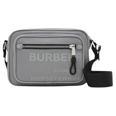 NEW Burberry Gray Horseferry Print Econyl Crossbody Bag