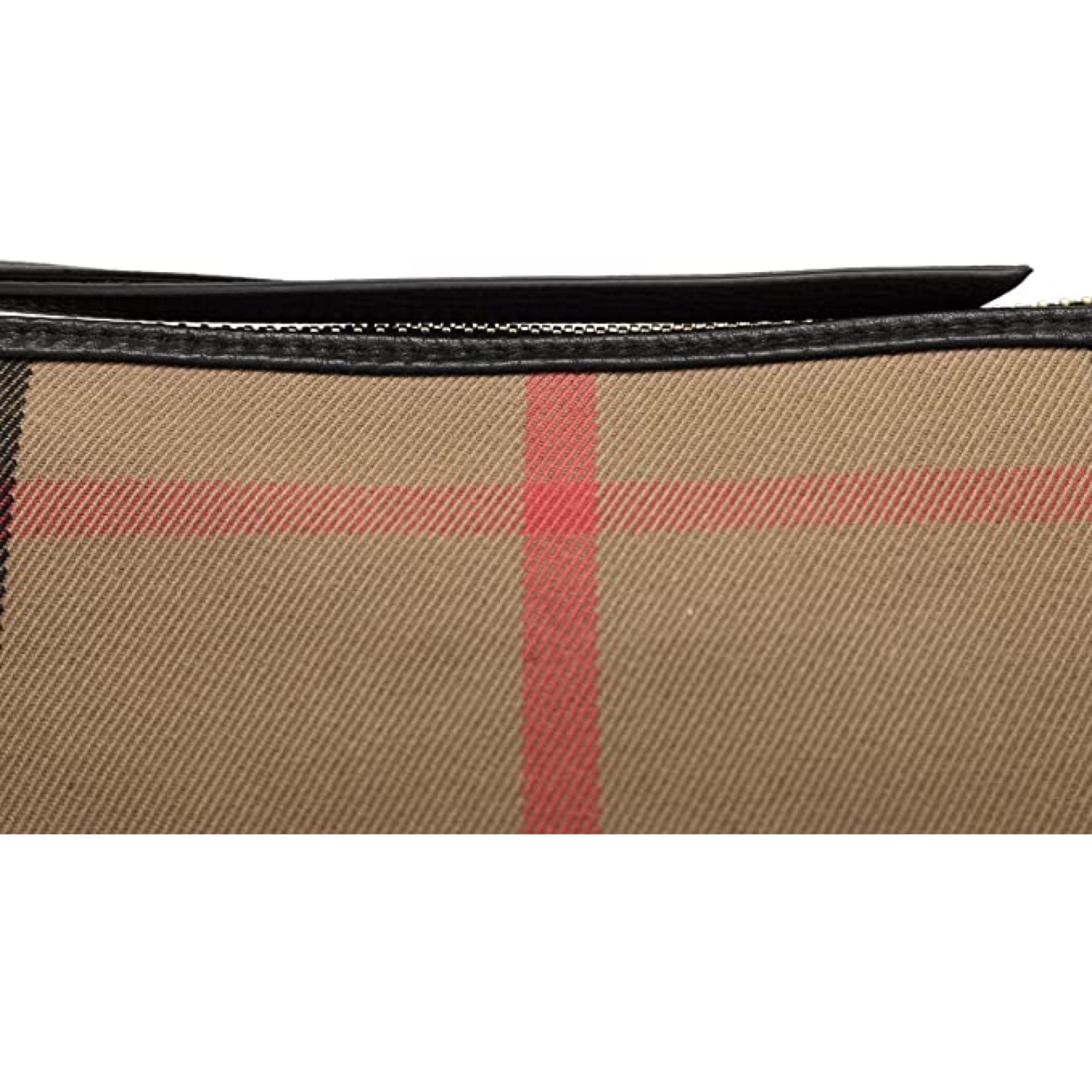 NEW Burberry Multicolor Small Abingdon House Check Canvas Clutch Shoulder Bag For Sale 9