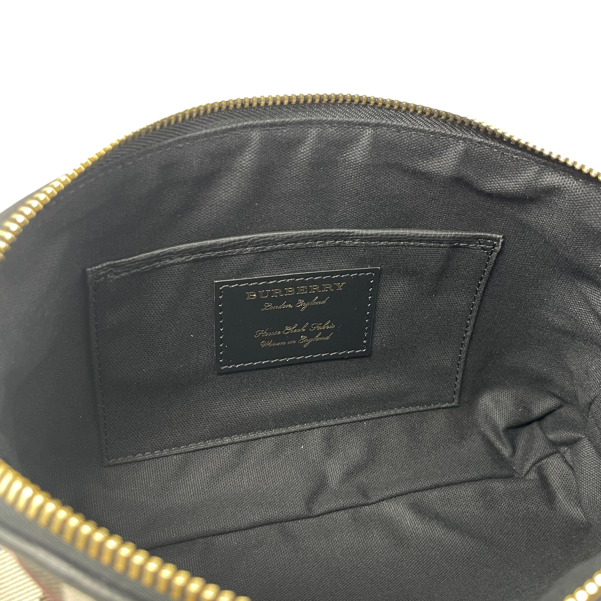 NEW Burberry Multicolor Small Abingdon House Check Canvas Clutch Shoulder Bag For Sale 12