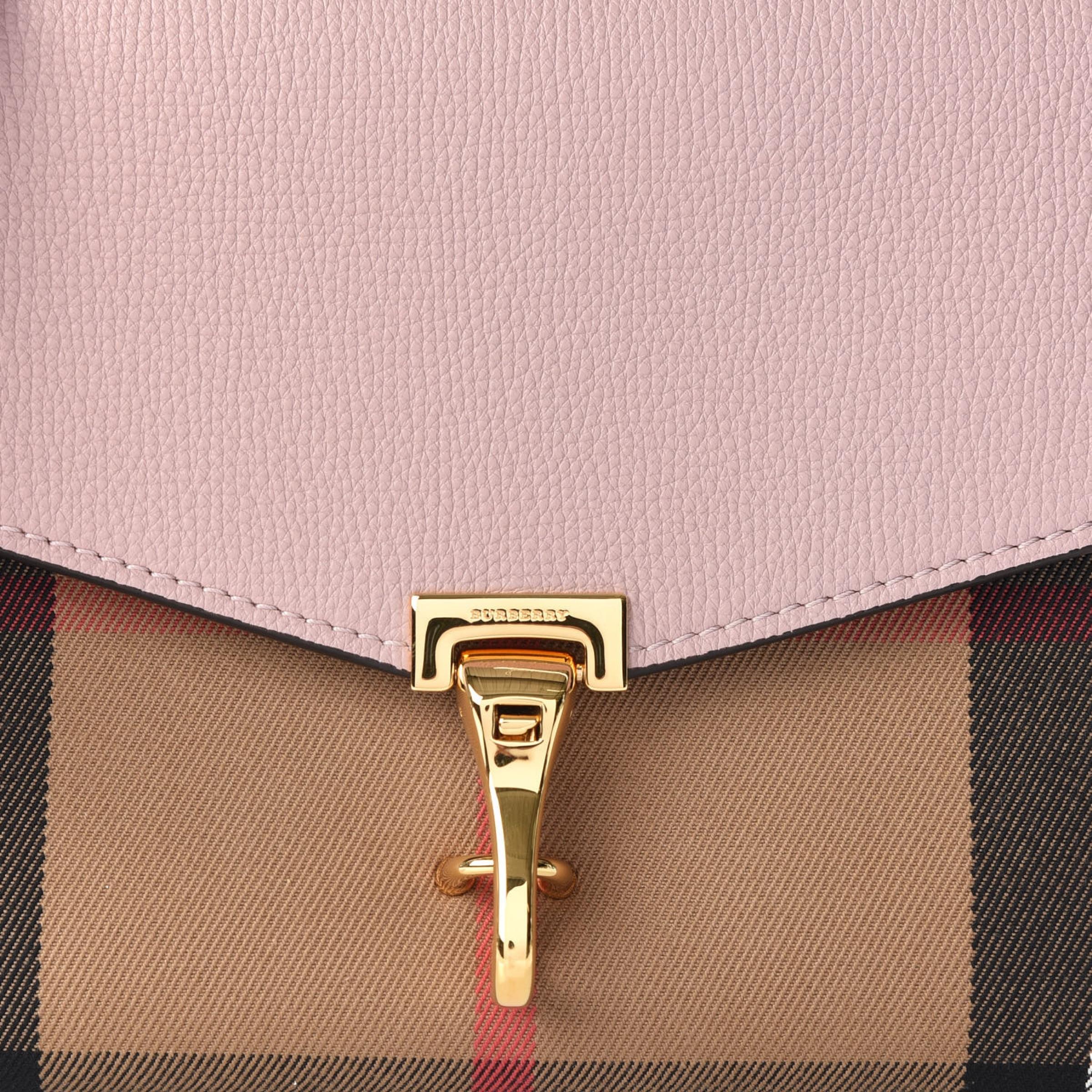 NEU Burberry Rosa Derby House Karo Leder Crossbody Tasche im Angebot 10