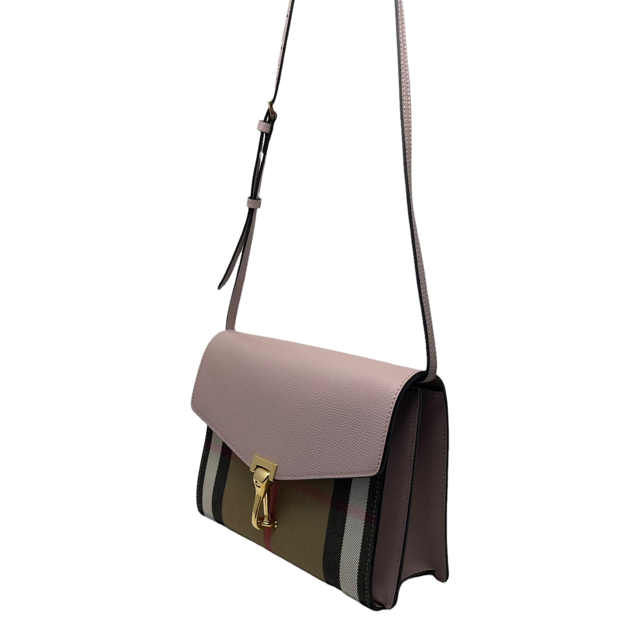 NEU Burberry Rosa Derby House Karo Leder Crossbody Tasche im Angebot 2