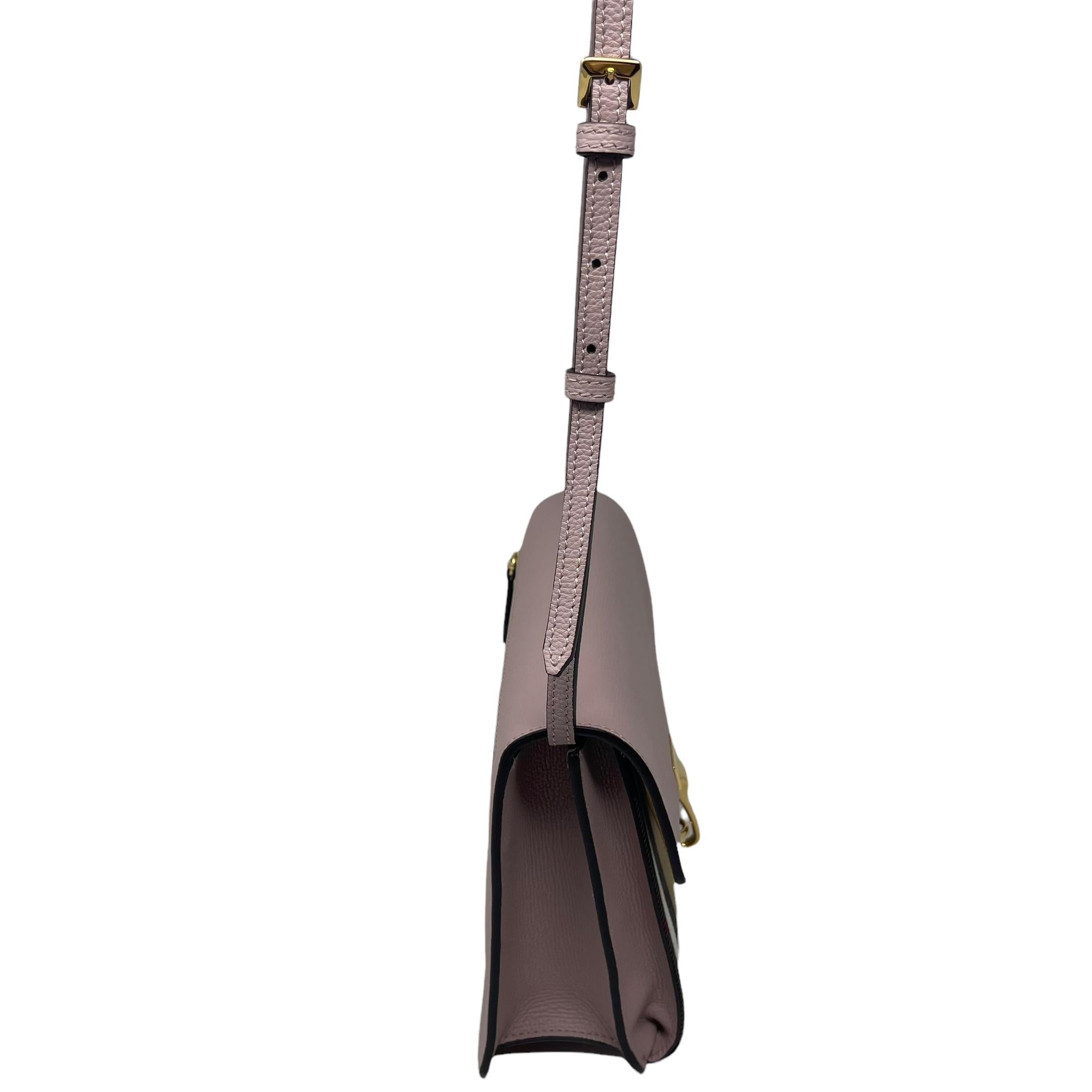 NEU Burberry Rosa Derby House Karo Leder Crossbody Tasche im Angebot 3