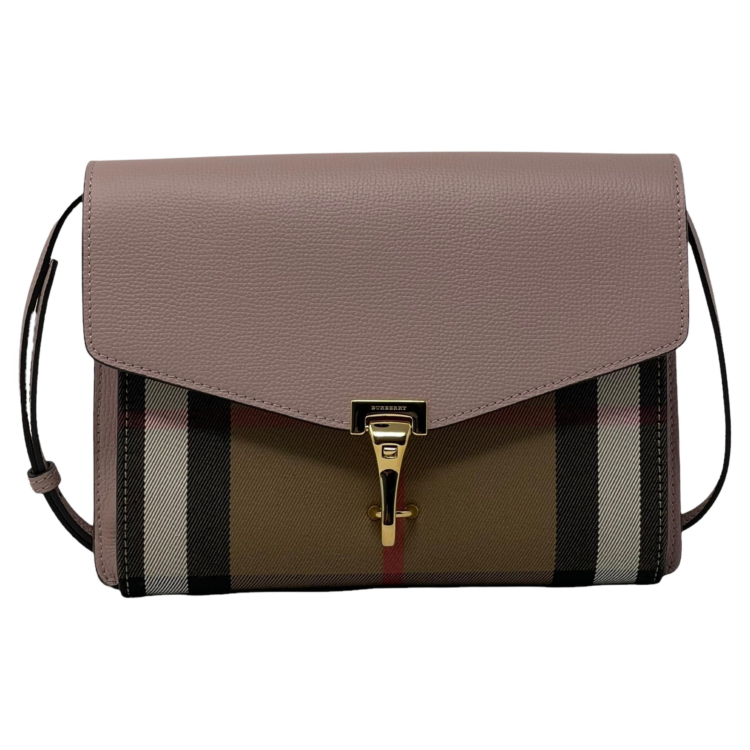 NEW Burberry Pink Derby House Check Leather Crossbody Bag For Sale at  1stDibs