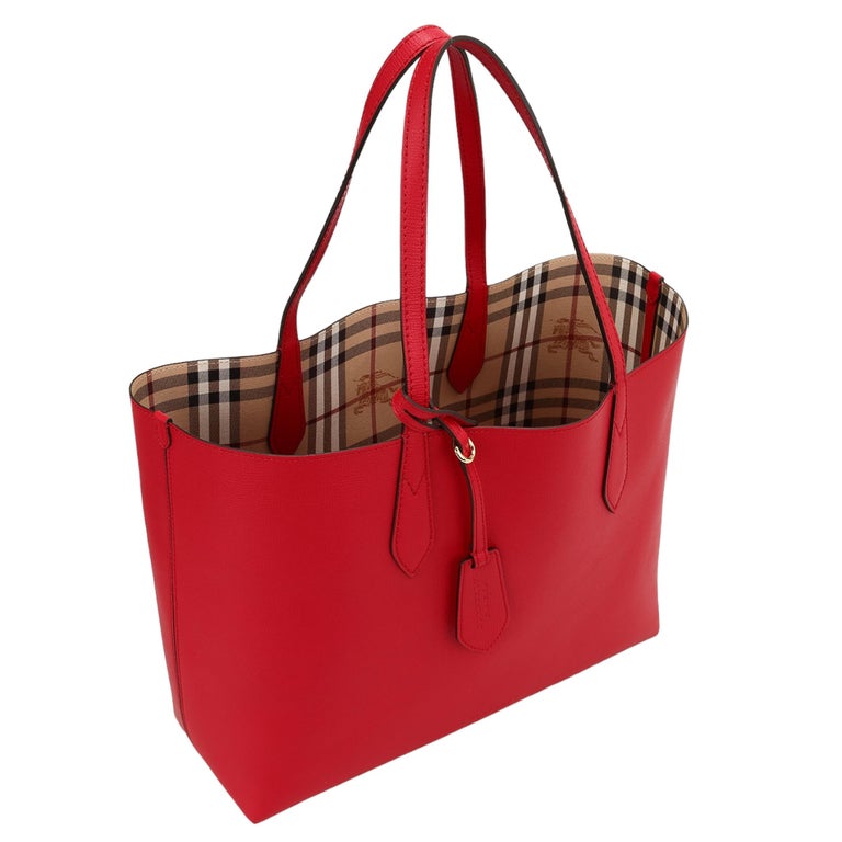 Enrichment cheese Detector NEW Burberry Red Haymarket Check Reversible Leather Tote Shoulder Bag For  Sale at 1stDibs
