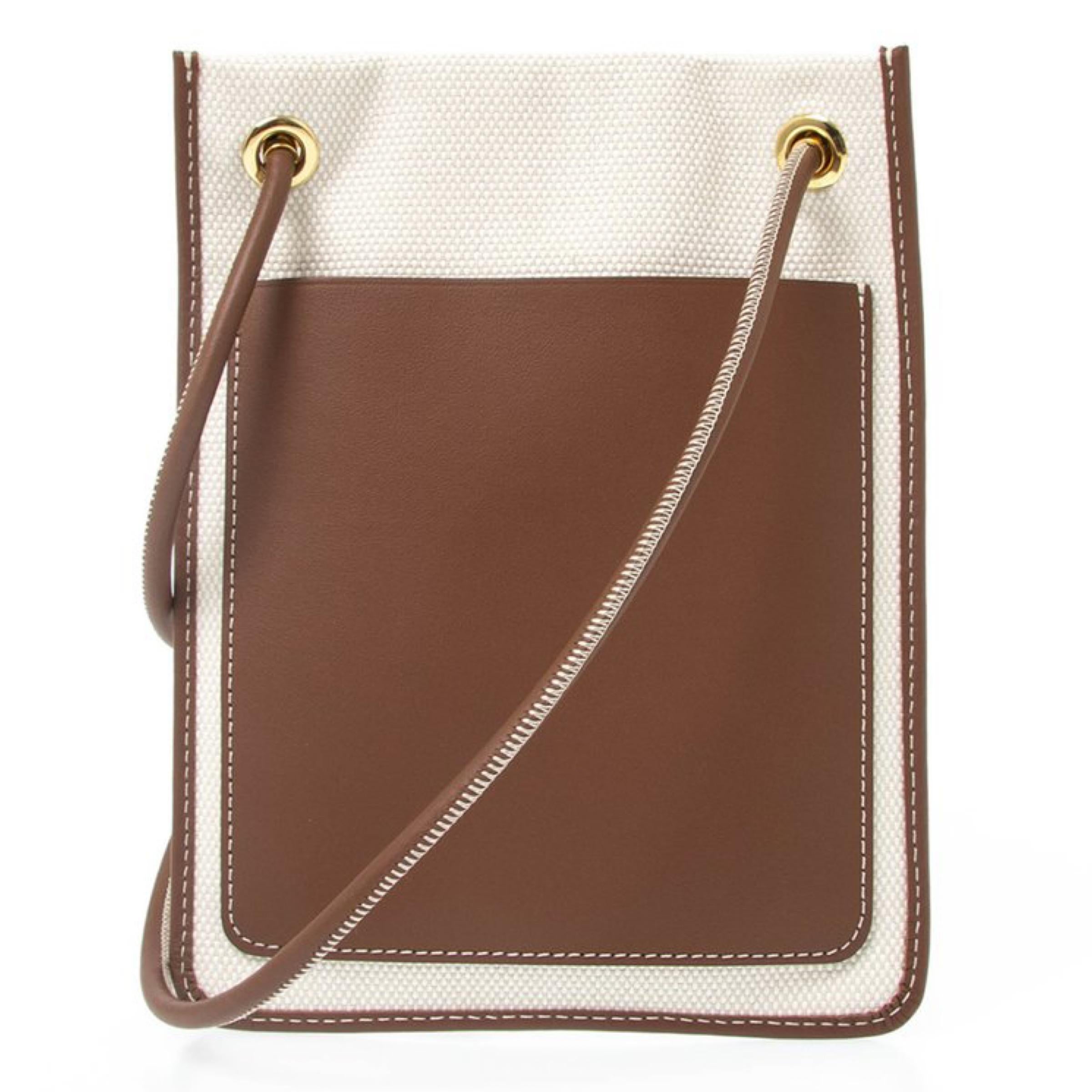 NEU Burberry flache Crossbody-Tasche aus Segeltuch mit weißem bedrucktem Logo im Zustand „Neu“ im Angebot in San Marcos, CA