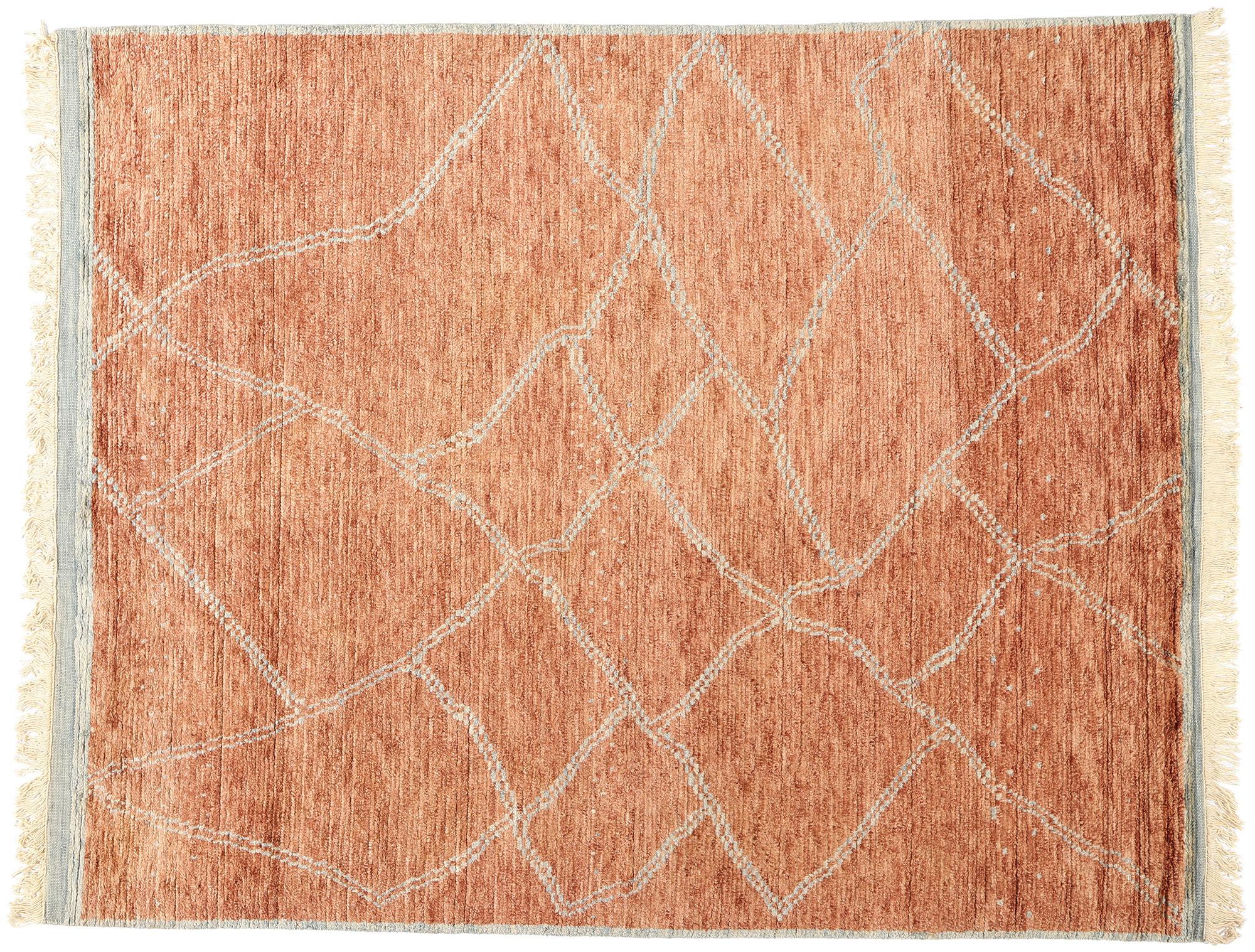 Nueva Alfombra Marroquí Moderna Cascada Siena Quemada, 08'05 x 10'06 en venta 2