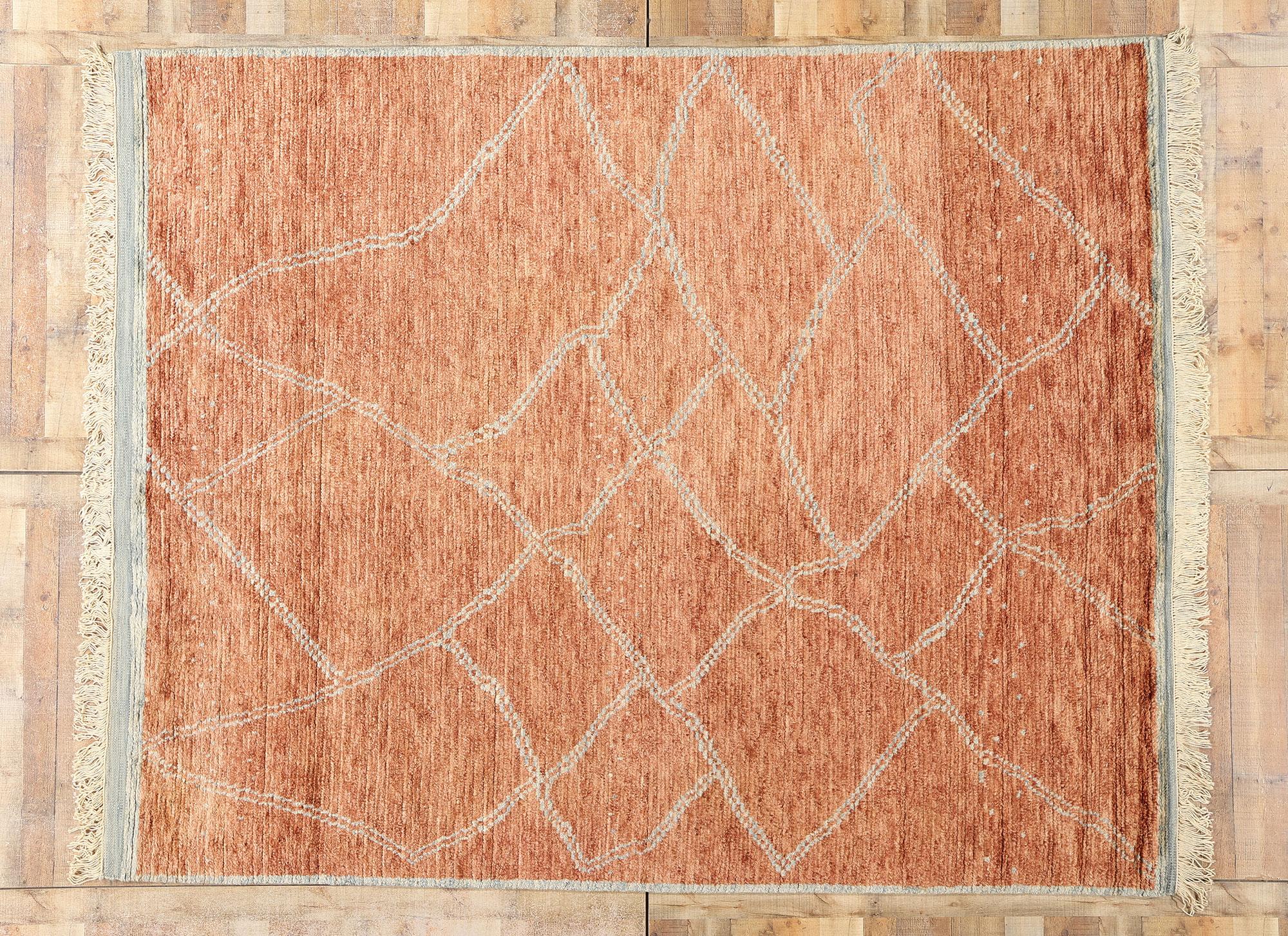Nueva Alfombra Marroquí Moderna Cascada Siena Quemada, 08'05 x 10'06 en venta 1